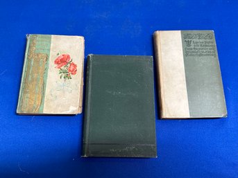 Lot 367 - 1800s Antique Poetry Books - Lot Of 3 - Longfellow - Robert Browning - Stevenson - Poems - Poets