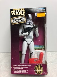 Lot 522 - Star Wars Storm Troopers Room Alarm With Laser Target Game - New In Box 1997 14 Inch