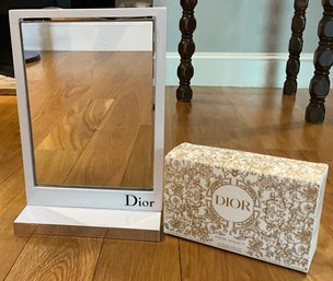 Lot 11- Store Display DIOR Stand Up Display Mirror & Dior Addict EMPTY Makeup Box
