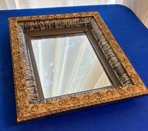 Lot 382 - Unique Carved Wood Gold Gilt Antique Mirror  - Early 1900s