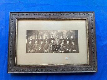 Lot 424- Antique Photo Of Men In Bygone Days  In Classic Wood Frame