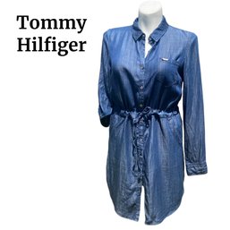 Lot 208SES - Tommy Hilfiger Summer Jumper Dress Chambray Womens Size 12