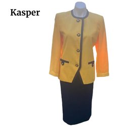 Lot 708 - Vintage Kasper For A.S.L. Women's Jacket Suit Blazer And Skirt Size 4