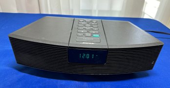 Lot 398- Bose Wave Black Radio Model AWR1-1W - With Remote - Works!