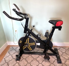 Lot 303 - Like New! Indoor Spinning Bike  Magnetic Exercise Bike With Stationary Belt Drive - Home Gym Cardio