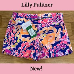 Lot 82- NEW! Lilly Pulitzer Ocean View Board Shorts Womens Size S Small