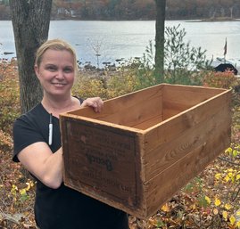 Lot 318 - Antique Beach Soap Company Lawrence, MA Advertising Wood Box -