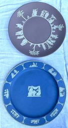 Lot 16- Wedgwood 9 1/2 Inch Collectible Plates - Blue And Purple - Lot Of 2