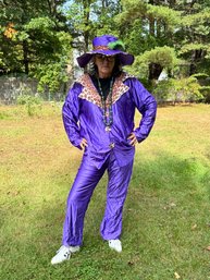 Lot 31- Big Daddy Purple Halloween Party Mens Costume Adult Size Medium Large