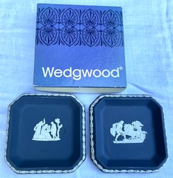 Lot 20- Wedgwood Jasperware Blue Ashtray In Box - Wild Strawberry - 2