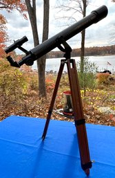 Lot 328 - Bushnell Vintage Telescope - Banner Astro 280 Model 78-5500 - D 60mm F 700mm - Nice Wood Tripod