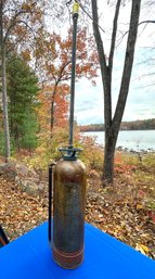 Lot 331 - Antique Pyrene Copper Fire Extinguisher Pole Lamp Project