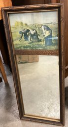 Lot 345 - Antique Wall Mirror - Workers In Field - SECOND CHANCE -