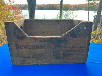 Lot 340 - Clicquot Club Klee-Ko Sarsparilla Antique Wood Crate Box - Ginger Ale - Massachusetts Advertising