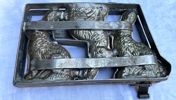 Lot 41- Antique Bunny Rabbit Metal Candy Chocolate Mold