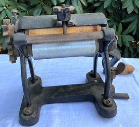 Lot 45- Antique 1900s Cast Iron Crank Handle Pasta Making Machine - Kitchen - Farmhouse Country Decor