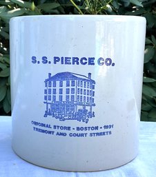 Lot 48- 1931 S.S. Pierce Co. Boston - Tremont & Court Streets - Stoneware Crock