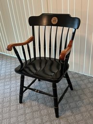 Lot 238- North Eastern University Boston MA Chair - S Bent & Bros Spindle Back Black Lacquer Colonial Style