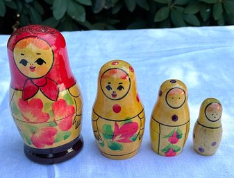 Lot 51- Russian Nesting Dolls - Lot Of 4