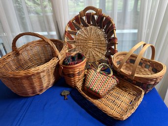 Lot 241- Basket Lot - One Longaberger Wall Plant Holder - Rustic Country Decor - Nice Baskets!