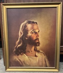 Lot 71- 1940 Warner Sallman Head Of Jesus Christ Litho Art Kriebel & Bates