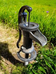 Lot 364 - Antique Well Pump - Black Cast Iron - Farmhouse Primitive Yard Garden Decor