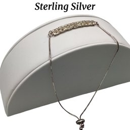 Lot 94RR- Sterling Silver Adjustable Slide Bracelet Textured Bar - Turkey