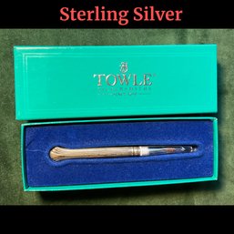 Lot 417SES- Towle Sterling Silver Cosmetic Lip Make Up Brush