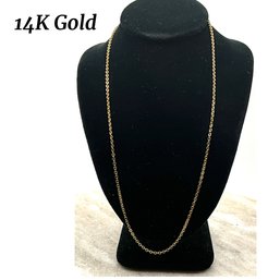 Lot 103RR- 14K Gold Classic Chain Necklace-  Italy