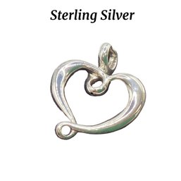 Lot 118RR- Sterling Silver 925 Puff Heart Pendant Stunning!