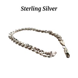 Lot 124RR-Sterling Silver Milor Italy Diamond Cut Bracelet Beautiful