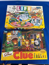 Lot 390 - The Simpsons Board Game Lot Of 2- Life & Clue