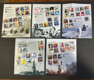 Lot 303SES- Celebrate The Century USA Stamp - 1940 - 1950 - 1960 - 1970 - 1980 -Uncancelled US Postage Stamps