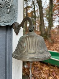 Lot 374 - Antique Heavy Brass Outdoor Bell