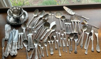 Lot 441- Silver Plate Gorham Mixed Lot Of Flatware Utensils Serving Pieces - 86 Pieces