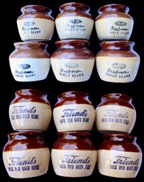 Lot 207 - Stoneware B & M Brick Oven Small Bean Soup Pot Crocks - Lot Of 12 - Friends - Burnham & Morril Co.