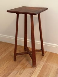 Lot 288- Small Vintage Rustic Side Table - Country Cottage Shaker Style - Plant Stand