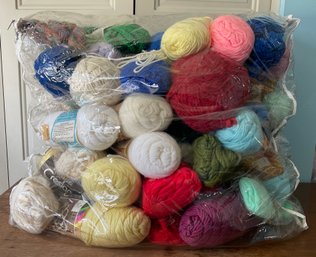 Lot 458- BIG Bag Of Mixed Multi Color Yarn Skeins