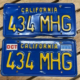 Lot 69- 1976 California License Plates - Pair