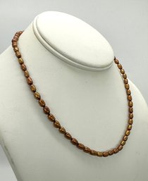 Lot 305 -cocoa Fresh Water Pearl Necklace - Pearls In Brown