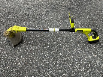Lot 11- Ryobi Weed Eater Wacker 18V - Tested With Charger
