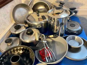 Lot 494- Pots And Pans And Hand Mixer Lot - Bakeware, Too!