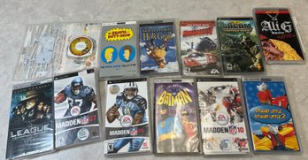 Lot 410 - Lot Of PSP Vintage Video Games & Movies - One New Sealed