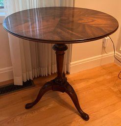 Lot 28- Heritage Dark Wood Pedestal Round Table