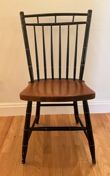 Lot 28SES- NICE! Hitchcock Black And Maple Wood Dining Spindle Back Chair