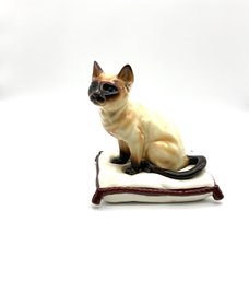 Lot 81- Siamese Cat On Pillow Figurine