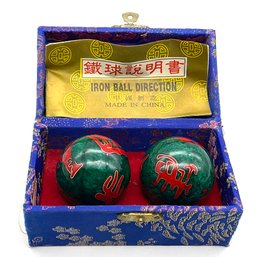 Lot 91- Chinese Health Cloisonne Baoding Music Balls