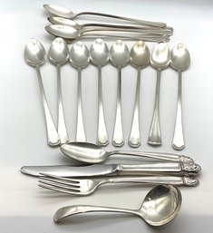 Lot L9- Silver Plate- Intnl. Silver Co. Easterns.S.Lines Inc Iced Tea Spoons Ladle Childs - 16 Pcs