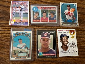Lot 445 - Lot Of 6 Baseball Cards - TWINS - CHICAGO CUBS - BRAVES - MLB - RAMIREZ - MCGRIFF -