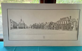 Lot 4- Vintage 1978 Marlborough College By John Western Numbered Print